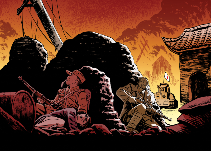 Young’s wrap-around cover sets the tone for the book perfectly.